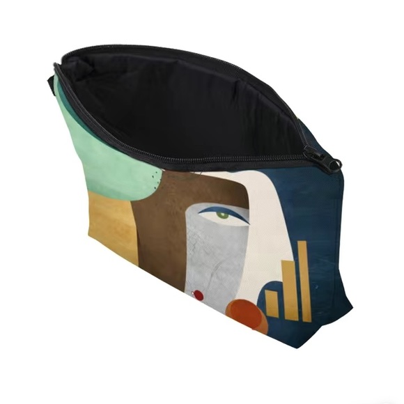 Cosmetic Bag Abstract Print NWT - Picture 3 of 6